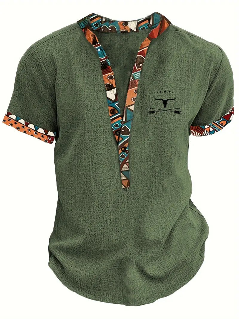 Camisa elegante de mangas curtas