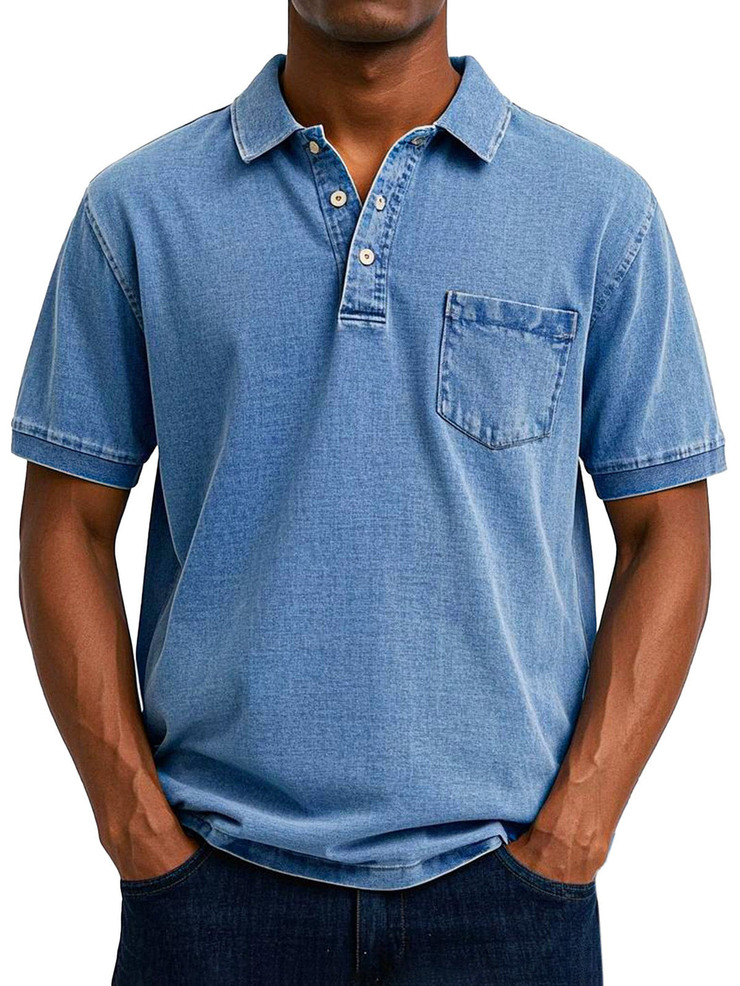 Camisa Polo Vintage Descontraída para Homem
