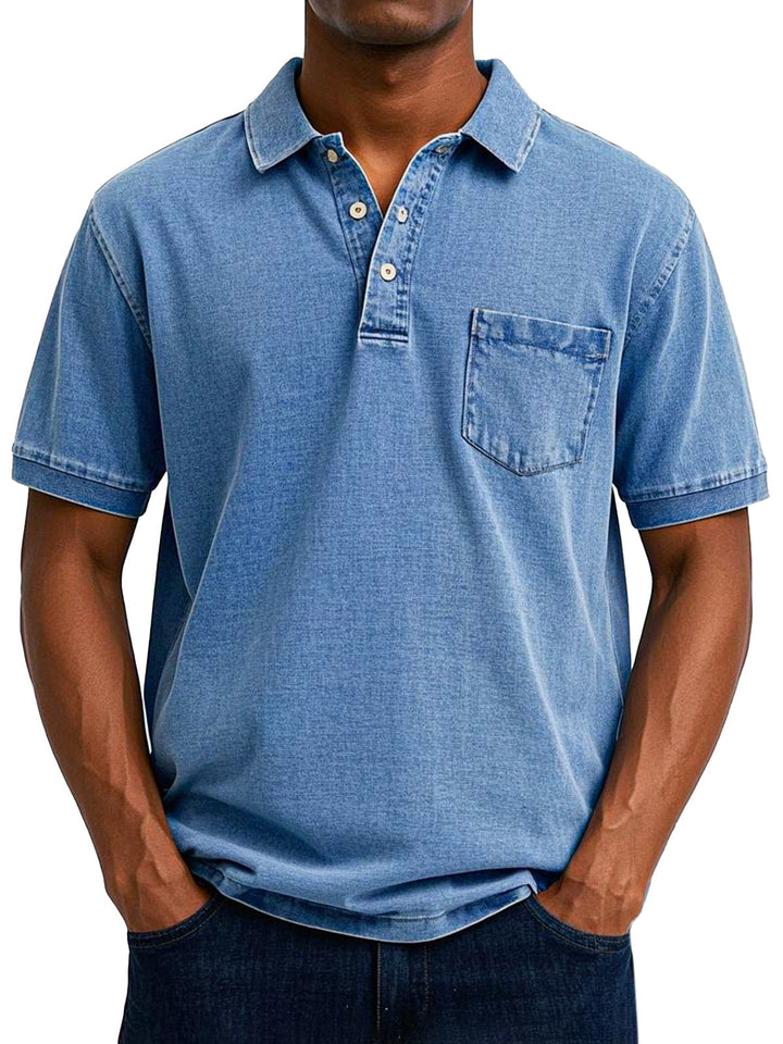 Camisa Polo Vintage Descontraída para Homem