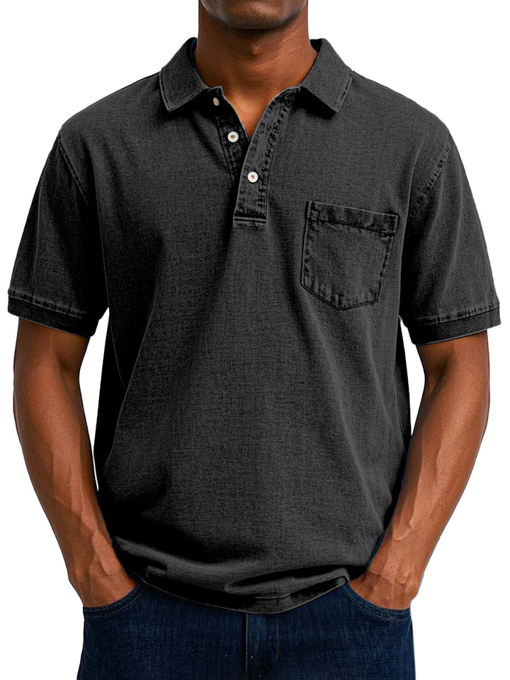 Camisa Polo Vintage Descontraída para Homem