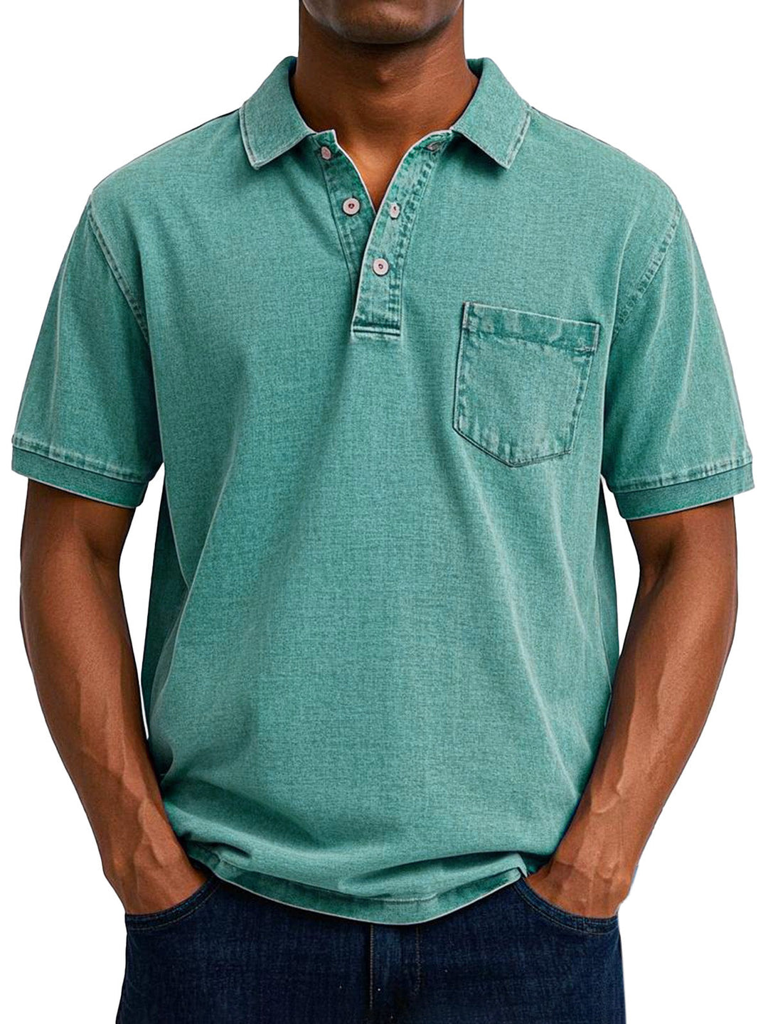 Camisa Polo Vintage Descontraída para Homem