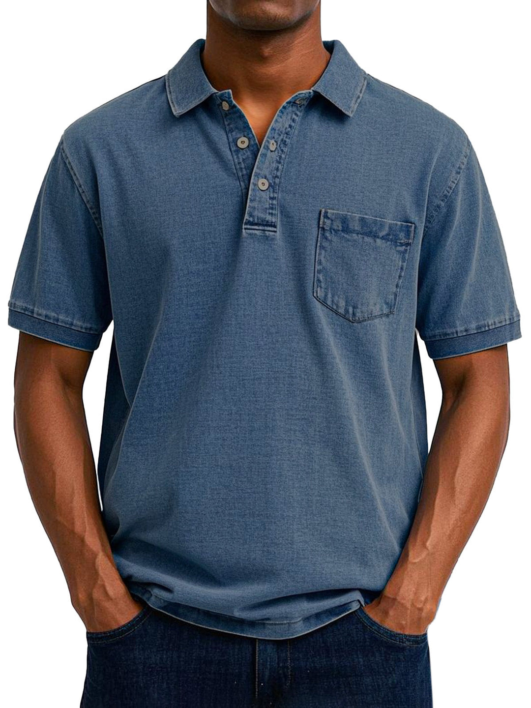 Camisa Polo Vintage Descontraída para Homem
