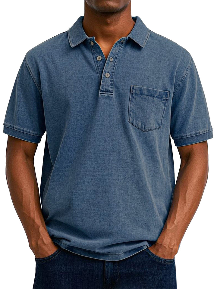Camisa Polo Vintage Descontraída para Homem