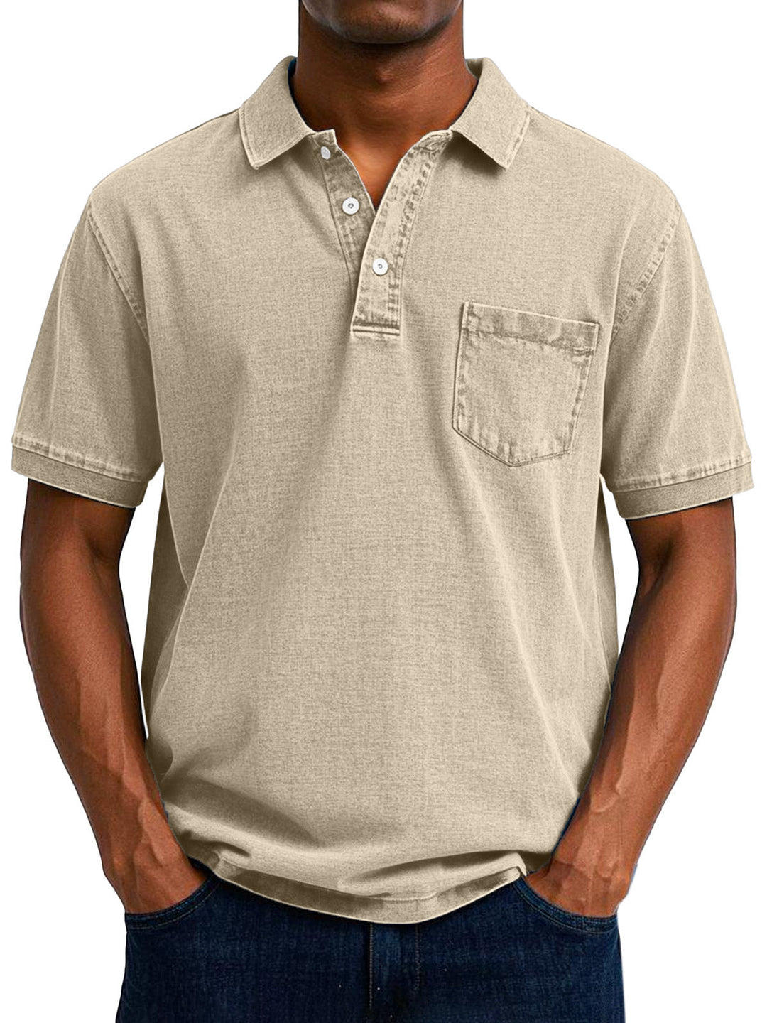 Camisa Polo Vintage Descontraída para Homem
