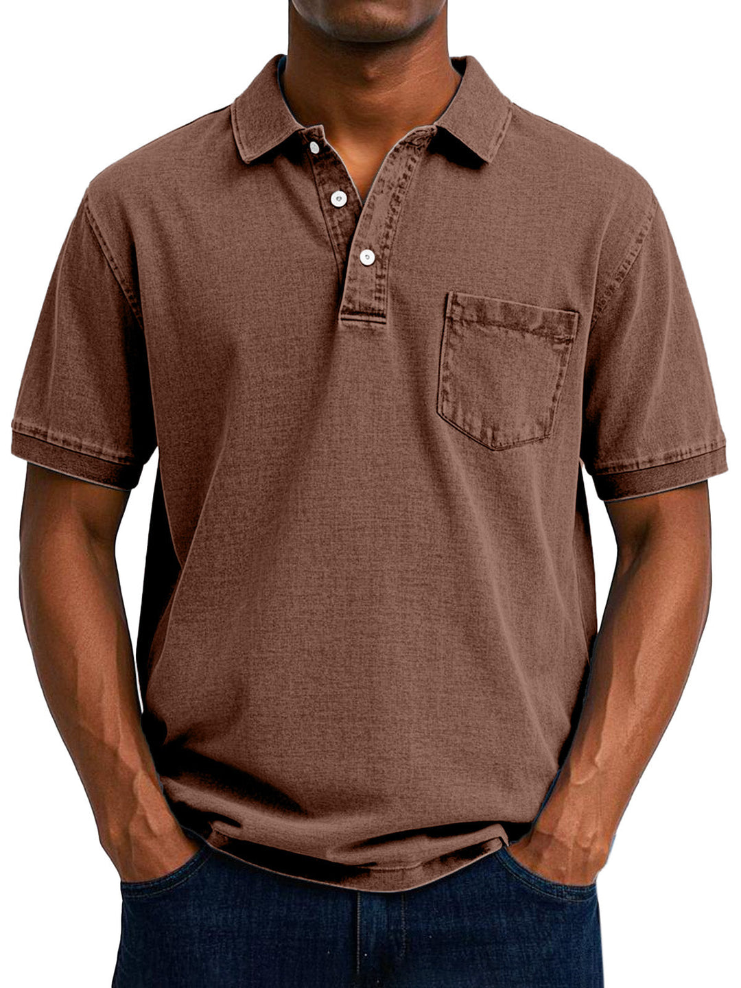 Camisa Polo Vintage Descontraída para Homem
