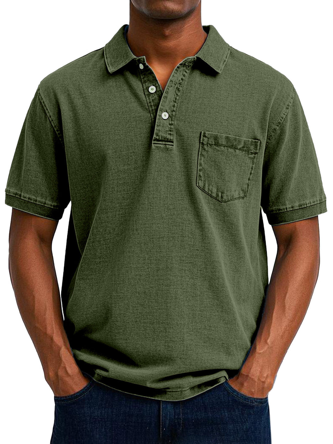Camisa Polo Vintage Descontraída para Homem