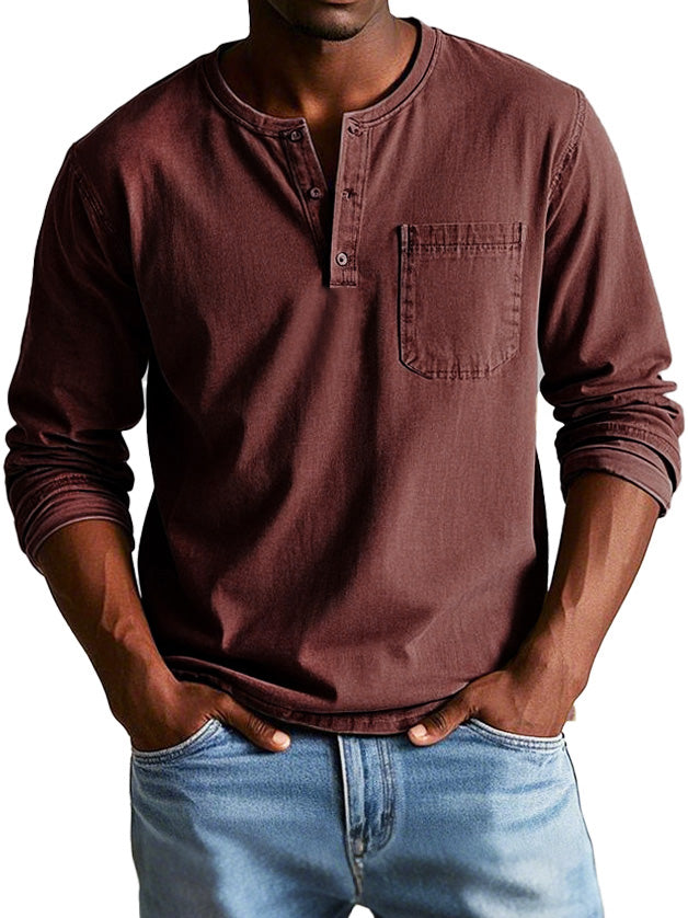 Camisa Vintage de Mangas Compridas