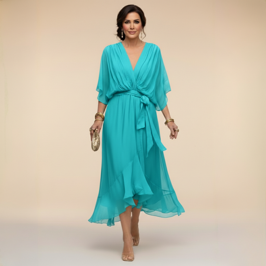 MARTA | Vestido leve e transparente com decote em V