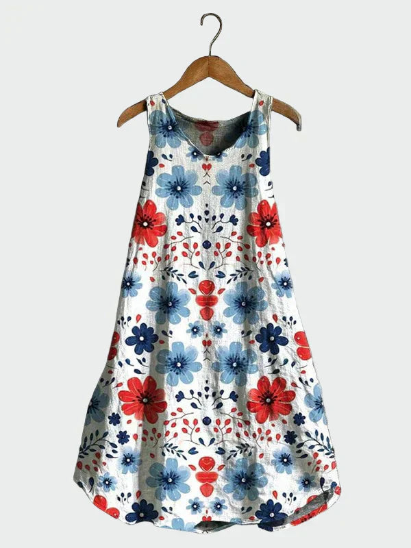 Vestido com Estampa Floral