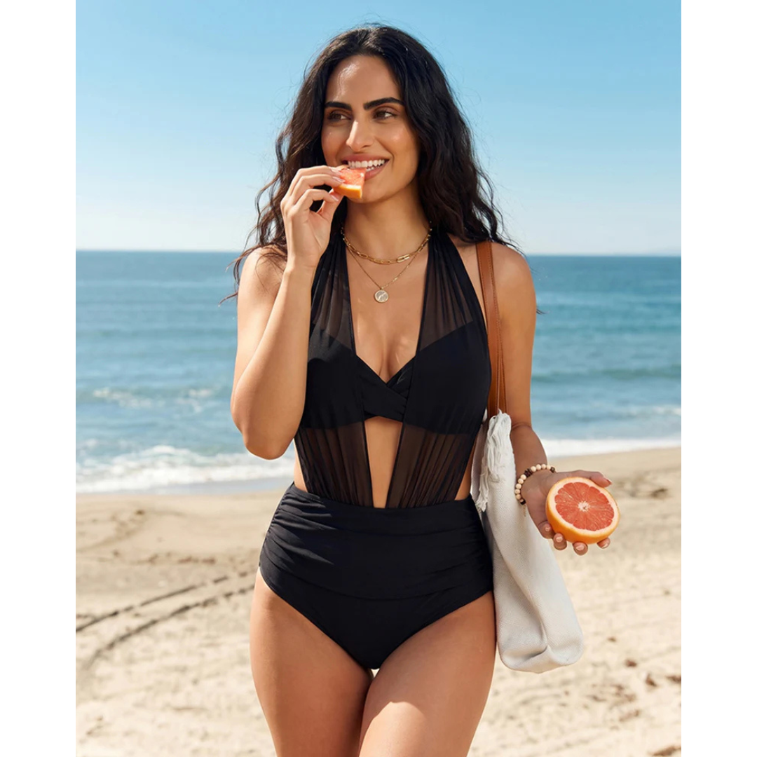 Sabrina | Biquíni 2 em 1 de Cintura Alta com Controlo da Barriga