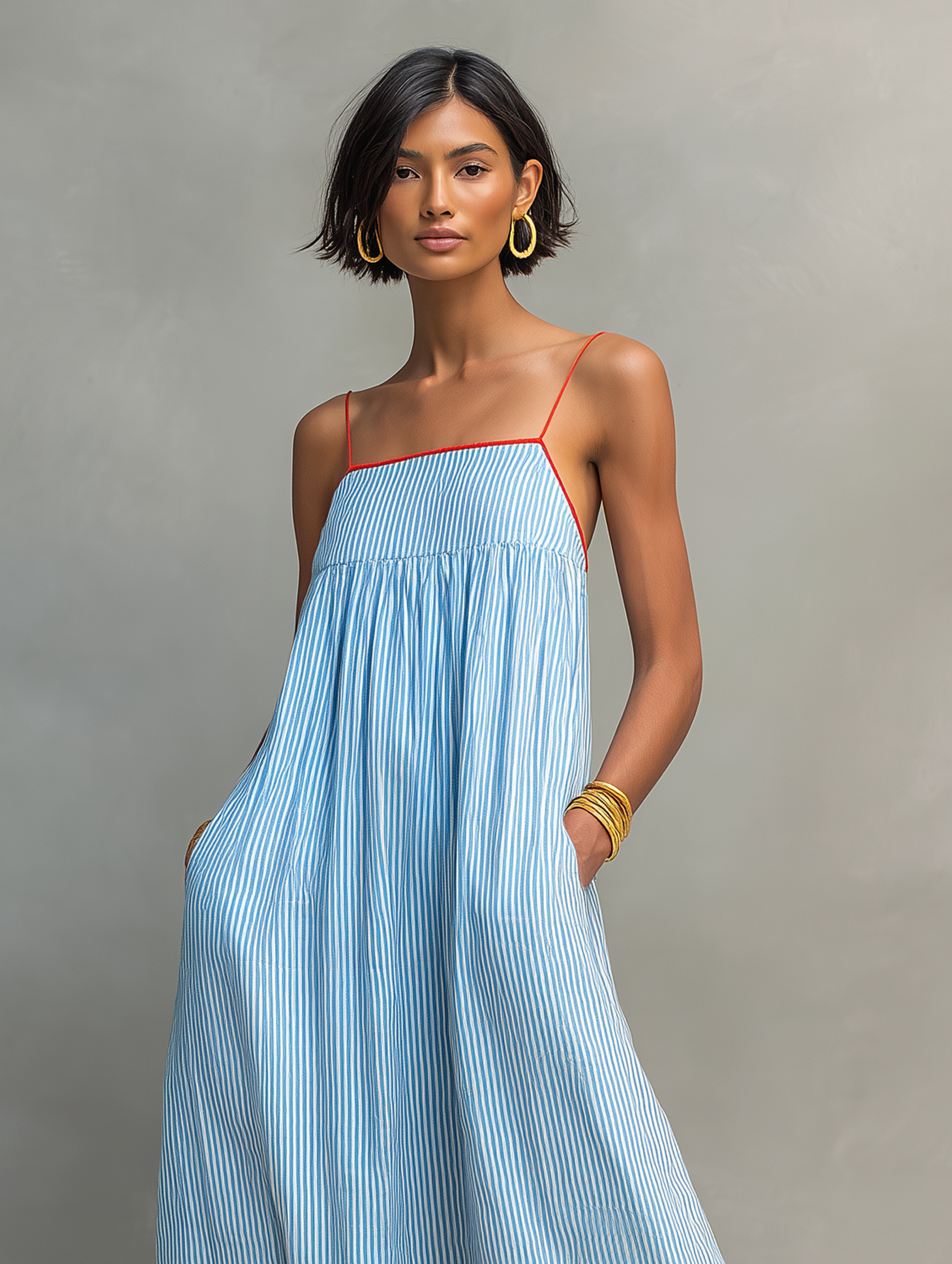 Fátima | Vestido Maxi Listrado