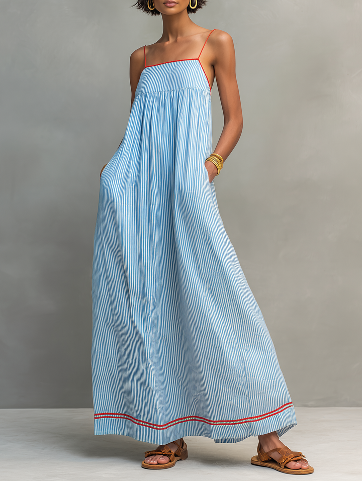 Fátima | Vestido Maxi Listrado