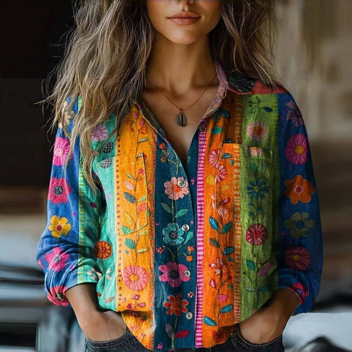 Ana | Blusa de estampa floral vintage