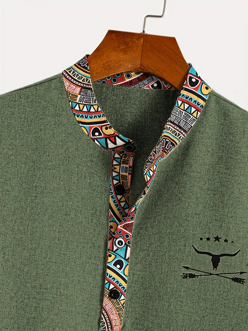 Camisa elegante de mangas curtas