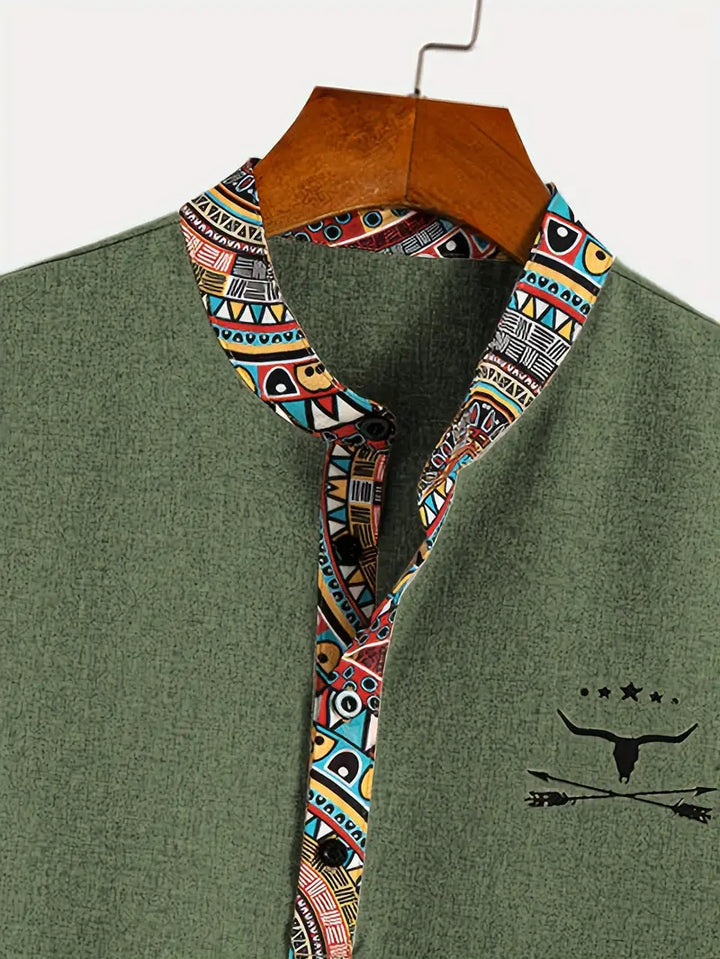 Camisa elegante de mangas curtas