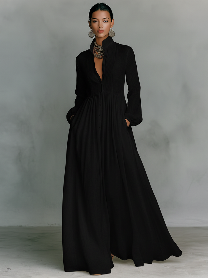 Adelinda | Vestido Patchwork Minimalista Feminino