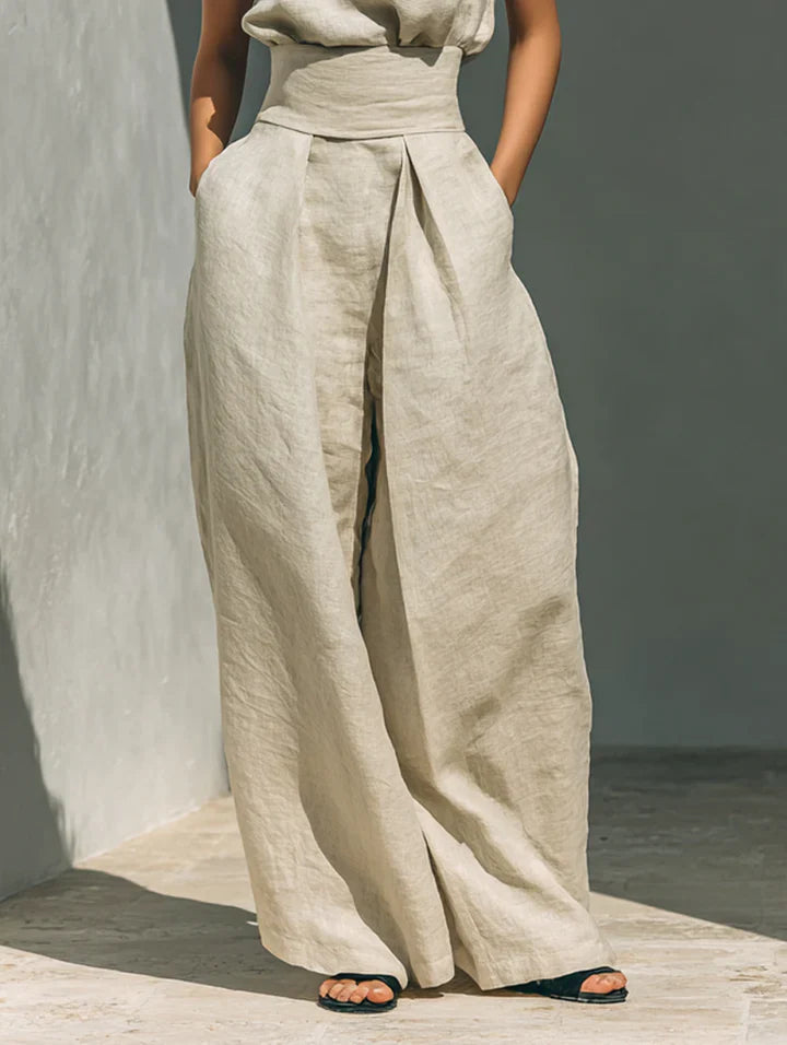 Flor  | Conjunto minimalista de blusa sem mangas