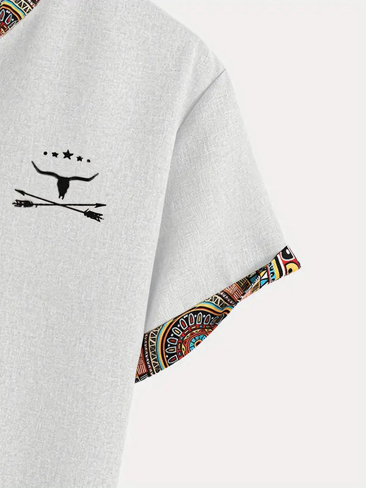 Camisa elegante de mangas curtas