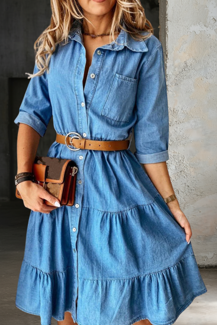 Barbara | Vestido de ganga casual e elegante