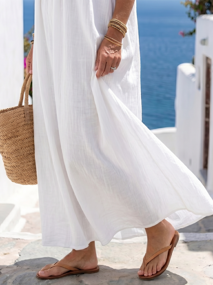 Keira | Vestido Maxi Fluido Natural