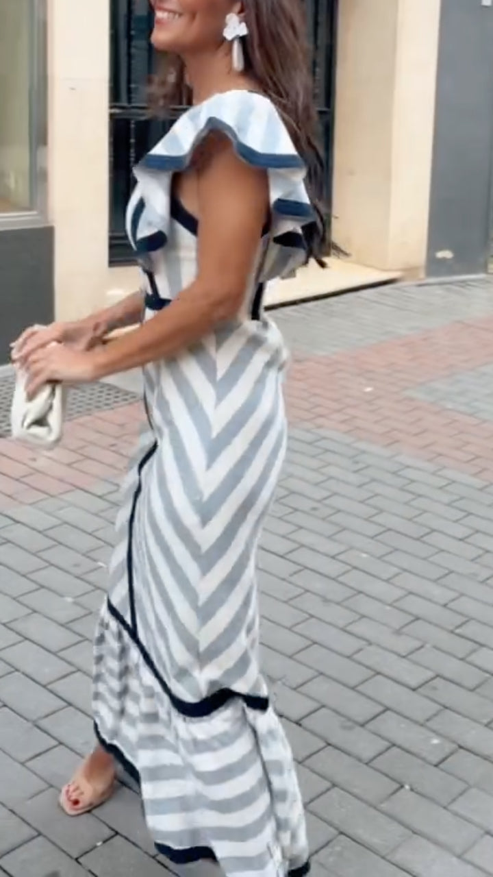 Sofia | Vestido Maxi Listrado
