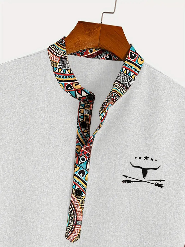 Camisa elegante de mangas curtas