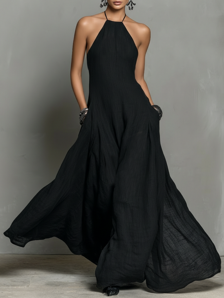 Raquel | Vestido Maxi Feminino com Decote Halterneck