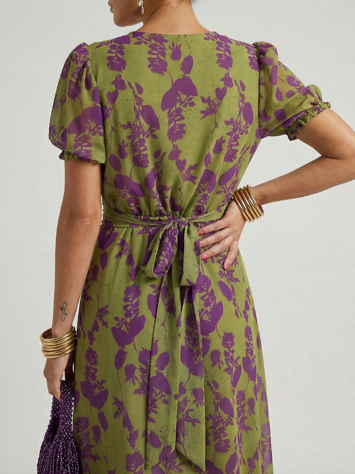 Virel | Vestido midi floral descontraído