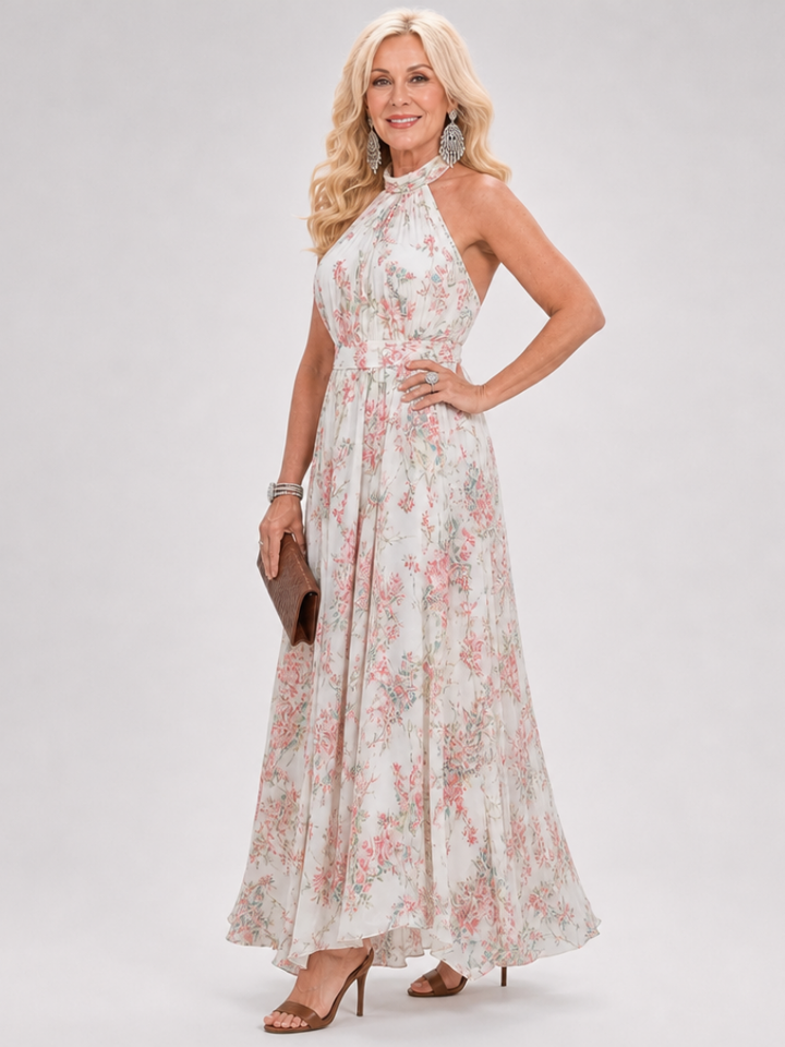 Guinevere | Vestido Midi Fluido com Estampa Floral