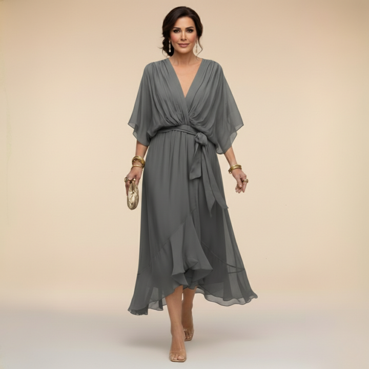 MARTA | Vestido leve e transparente com decote em V