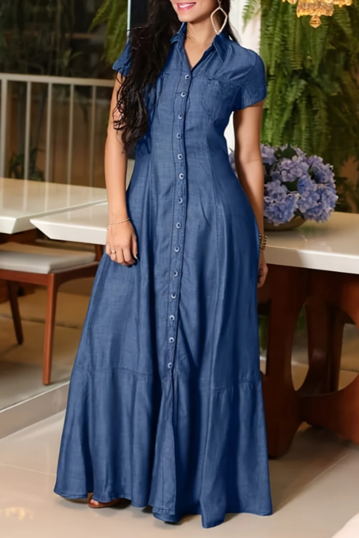 Mandy | Vestido longo de ganga