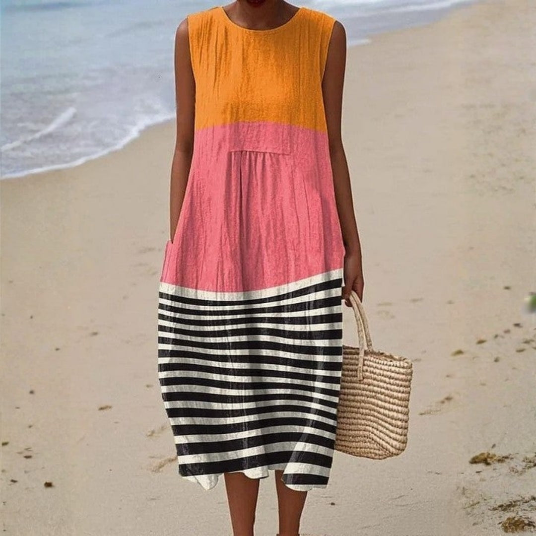 Vânia - Vestido Color Block