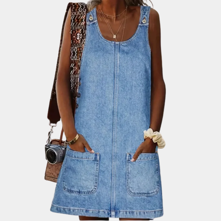 Saylor™ | Vestido descontraído com look denim