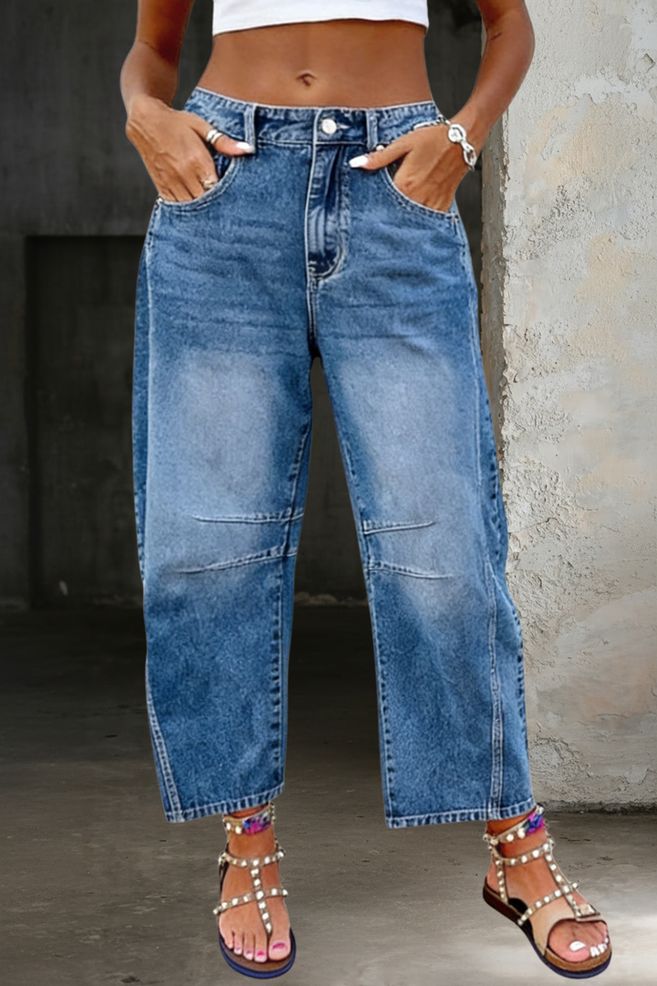 Linda | Jeans de boca-de-sino casuais