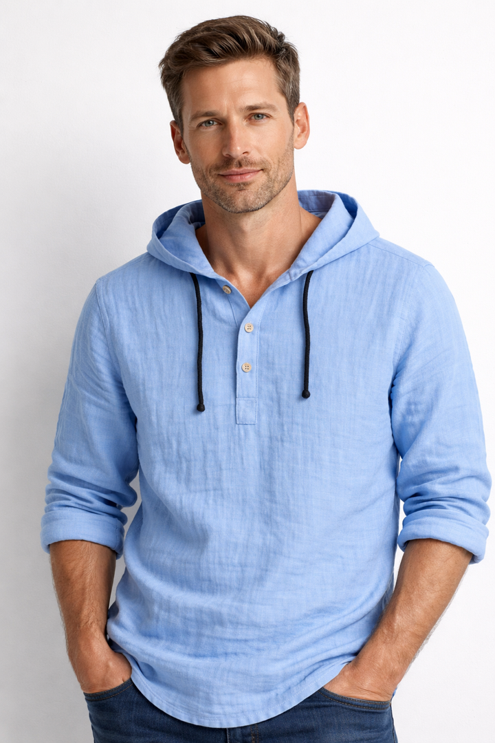Daniel - Camisola de Linho com Gorro