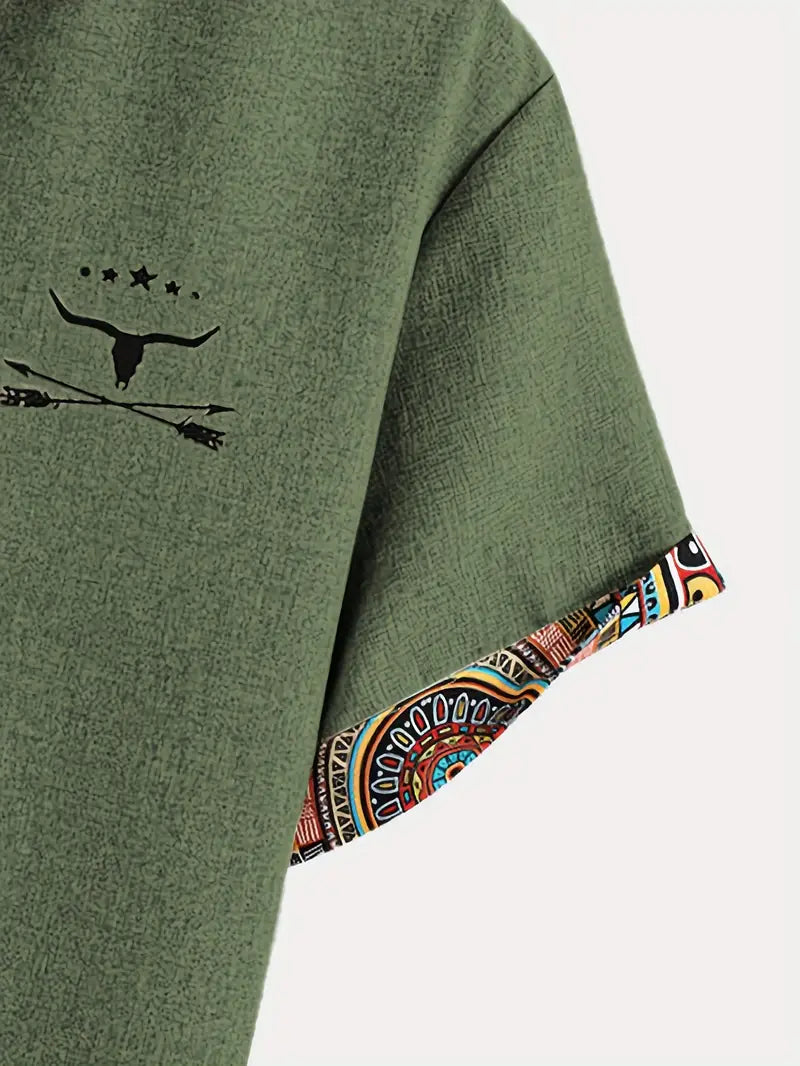 Camisa elegante de mangas curtas