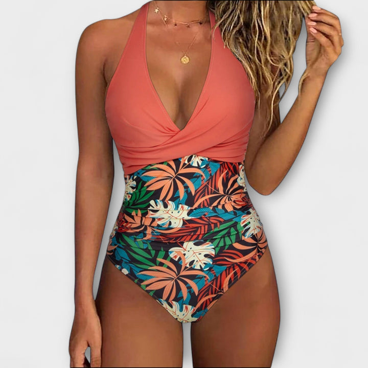 Florência - Macaquinho de banho feminino elegante com decote em V