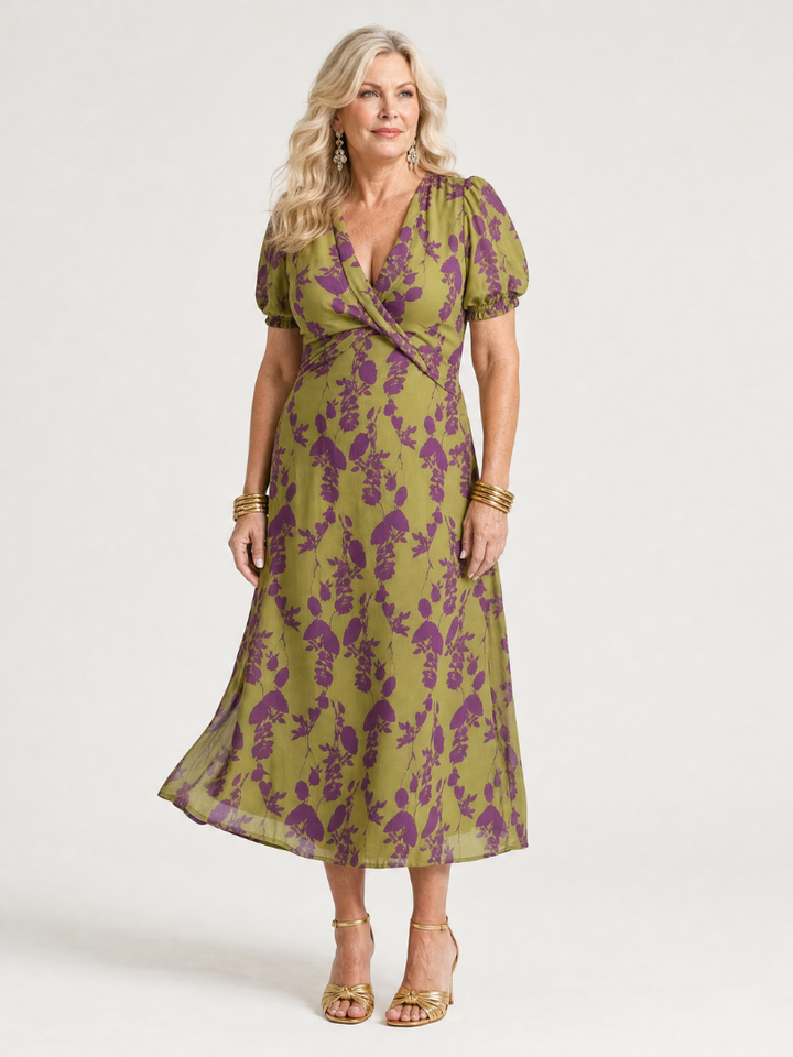 Virel | Vestido midi floral descontraído