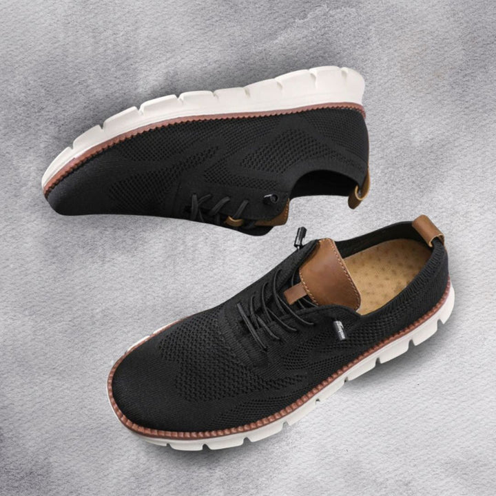 Sapatos Respiráveis Ultraconforto: Preto-Branco