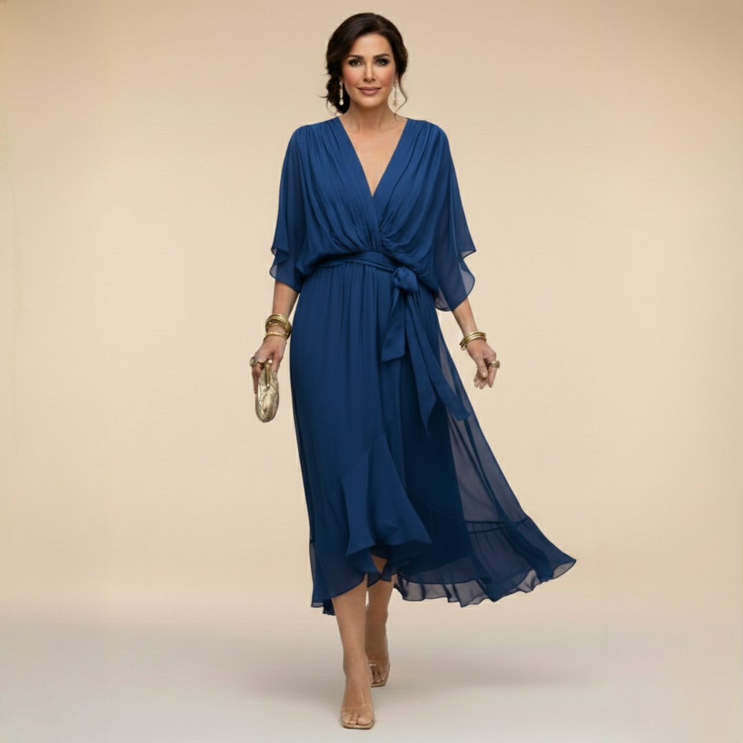 MARTA | Vestido leve e transparente com decote em V