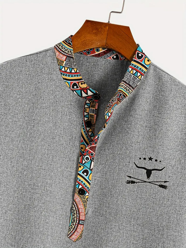 Camisa elegante de mangas curtas