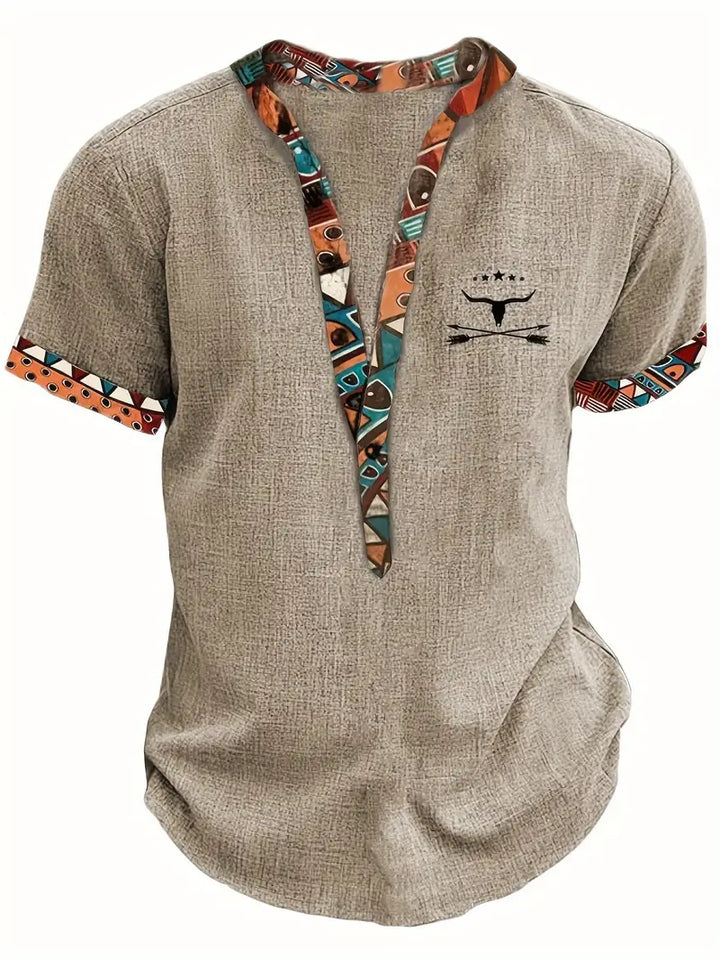 Camisa elegante de mangas curtas