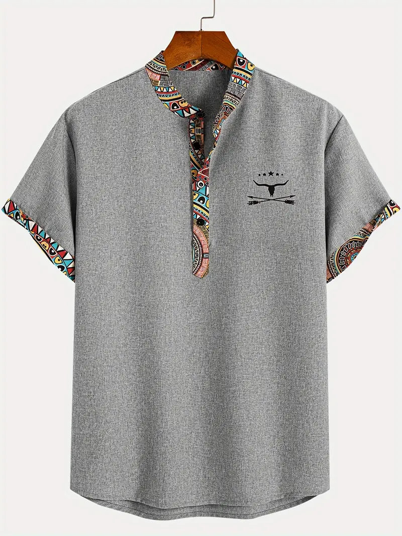 Camisa elegante de mangas curtas
