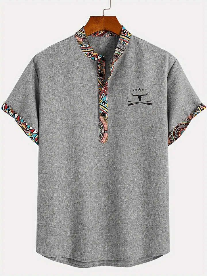 Camisa elegante de mangas curtas