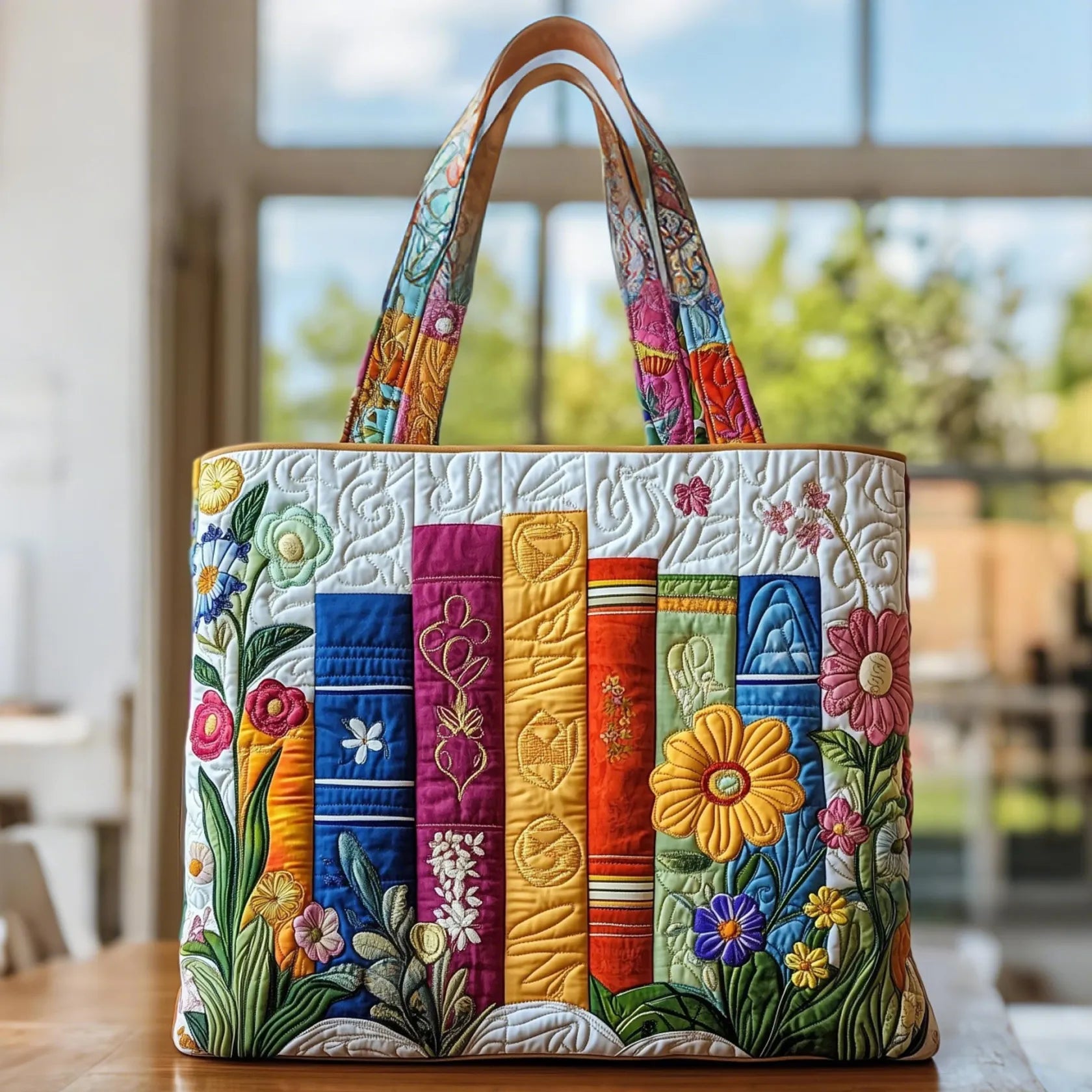 Saco Artesanal - Biblioteca Floral