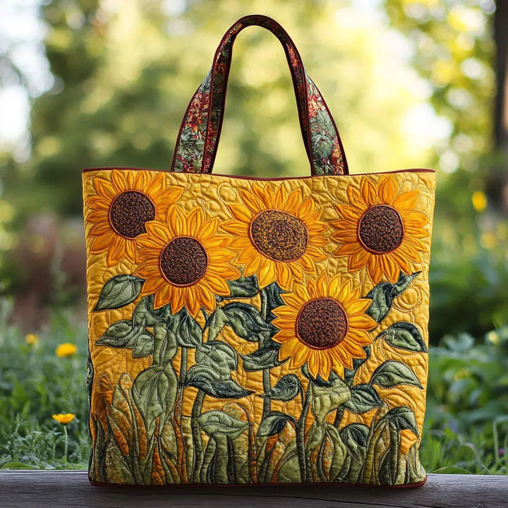 Bolsa Clássica Matelassé - Girassóis