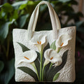 Bolsa Artesanal Matelassé - Arums Brancos
