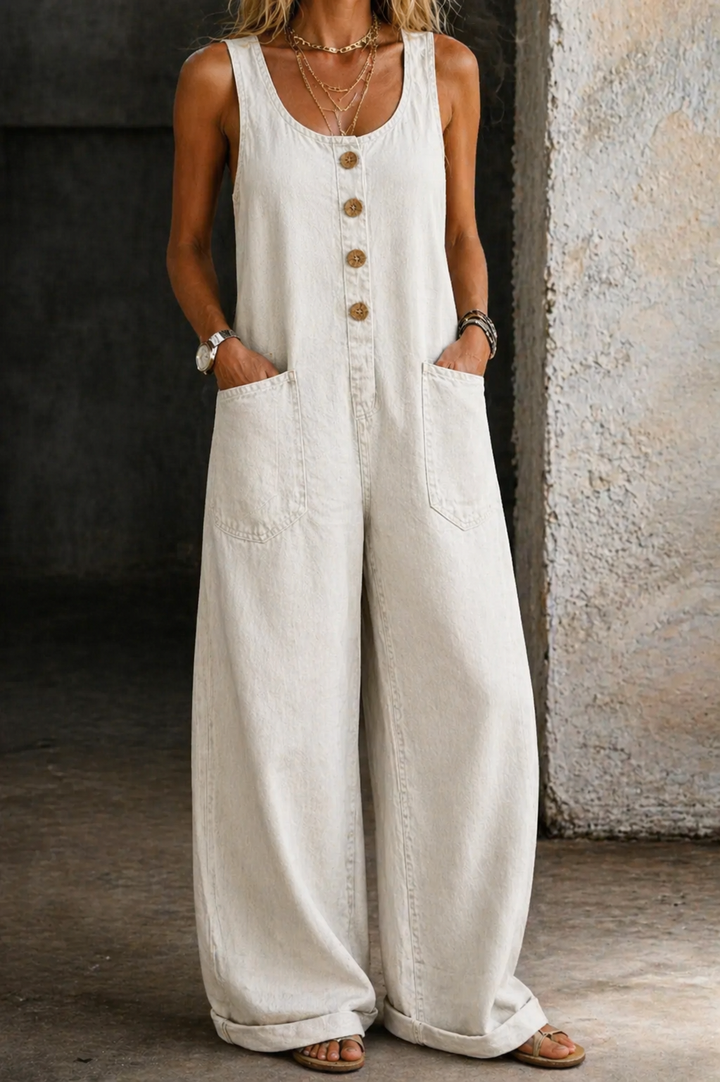 Willy | Jardineiras de algodão denim lavadas vintage