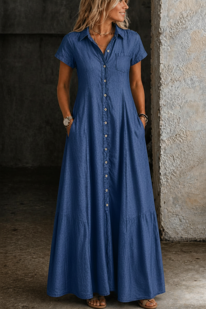 Mandy | Vestido longo de ganga