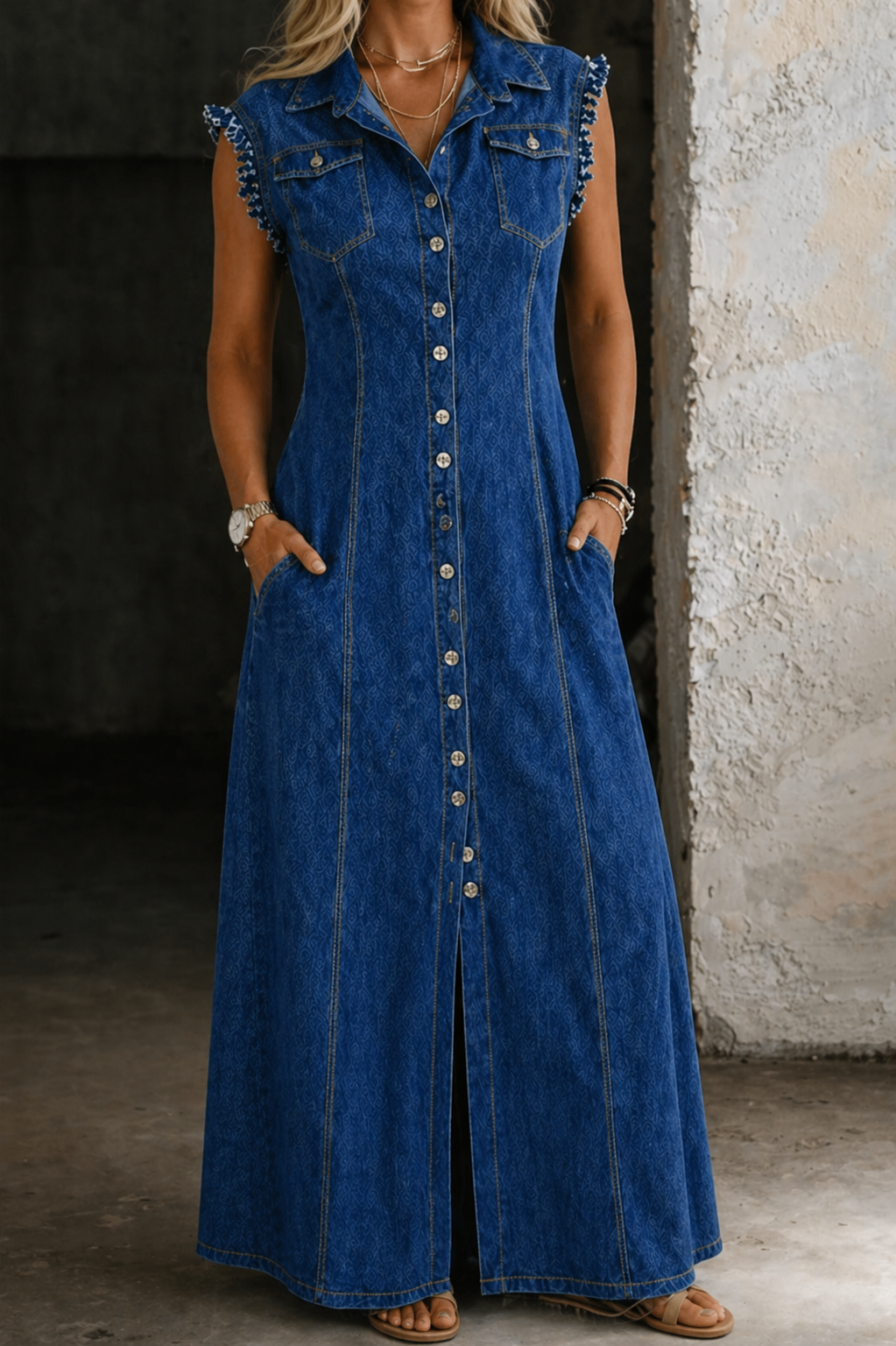 Liora | Vestido Jeans de Tamanhos Grandes